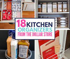 These dollar tree organization ideas will help you declutter and learn how to organize all areas of your home: 18 Genius Kitchen Organizing Ideas From The Dollar Store Organization Obsessed