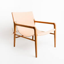 smith canvas back rose blush leather lounge chair leather sling chair leather lounge