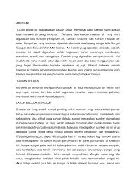 Latar belakang responden hasil dapatan perbincangan,cadangan dan kesimpulan kadar maklum balas: Abstrak Dan Latar Belakang Kajian Penapis Air