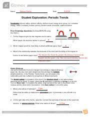 Student exploration periodic trends gizmo answer key activity b : Kami Export Tamara Varela Periodictrendsse Name Tamara Varela Date Student Exploration Periodic Trends Vocabulary Atomic Radius Electron Course Hero