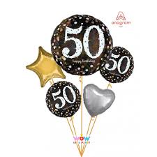 Check spelling or type a new query. Sparkling 50th Birthday Balloon Bouquet