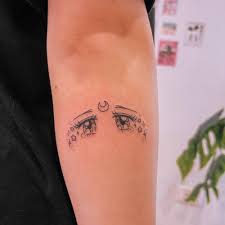 These sailor moon tattoos are fine examples of simple manga style imagery. Sailor Moon Eyes Tattoo On The Forearm