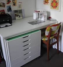 Fabulous Diy Sewing Cabinet Badskirt S Ikea Hack Sewing Desk Sewing Machine Tables Sewing Table
