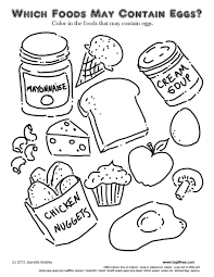 Egg Allergy Coloring Page Food Coloring Pages Free Kids Coloring Pages Neon Food Coloring