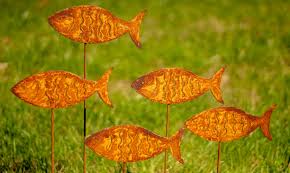 Rost Gartenstecker Fisch 60 Cm 6 95 Gartenstecker Edelrost Garten Deko