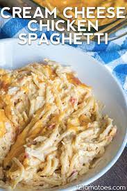Cream Cheese Chicken Spaghetti Recipe Cream Cheese Chicken Chicken Recipes With Cream Cheese Food