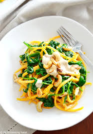 Butternut Squash Noodles With Spinach Cashew Sauce Vegan Gluten Free Del S Cooking Twist Recipe Butternut Squash Noodle Cashew Sauce Healthy Dishes