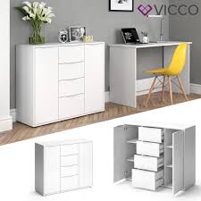 Highboard nature plus schrank kernbuche massiv lackiert. Vicco Sideboard Leon Kommode Schrank Weiss Kaufland De