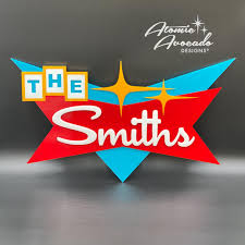 3D Mid Century Modern vega Name Sign Retro Decor Mid Century Modern Wall  Art Atomic Age MCM Googie Sign Atomic Avocado Designs®