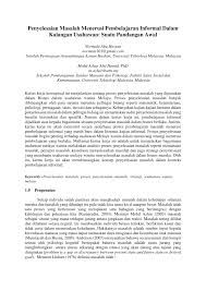 Oleh itu adalah perlu untuk syarikat untuk melihat masalah ketidakhadiran dan kakitangan bermasalah secara bersekali. Pdf Penyelesaian Masalah Menerusi Pembelajaran Informal Dalam Kalangan Usahawan Suatu Pandangan Awal