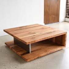 Modern Coffee Table Square Open Shelf Coffee Table Made From Etsy In 2020 Modern Square Coffee Table Coffee Table Square Coffee Table
