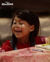 suspicious 🤨 #LiloAndStitch is now playing only in theaters! Get tickets  now.