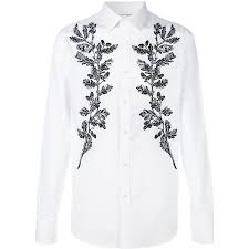 Black And White Floral Dress Shirt Mens Alexander Mcqueen Floral Embroidered Shirt 895 Liked On Polyvore Featuring Men S Fashion Mens Floral Dress Shirts Mens Shirt Dress Embroidered Shirt Dress