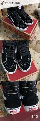 What are some cool ways to lace my vans? Mens High Top Black White Vans Black And White Vans Mens High Tops Black High Tops