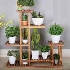 Wooden Plant Stand 6 Tier Garden Patio Balcony Indoor Outdoor Etsy In 2020 Plant Stand Indoor Wooden Plant Stands House Plants Decor