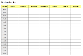 Im gegensatz zu den vordruckblättern ist der bereich. Wochenplan Vorlage Kostenlos Als Word Oder Pdf Downloaden Vorlagen Muster