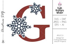Download Christmas Monogram Svg Snowflake Letter G Svg Dxf Png 383630 Svgs Design Bundles