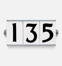 3 Porcelain Tile House Number Set Rejuvenation Tile House Numbers House Numbers Led House Numbers