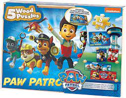 Nickelodeon paw patrol 7 wood jigsaw puzzles in wooden storage box. Paw Patrol 5 Puzzles De Madera Caja De Almacenamiento Amazon Com Mx Juguetes Y Juegos