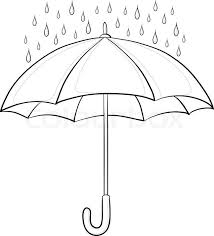 Black And White Umbrella Clipart Stock Vector Of Vector Umbrella And Rain Drops Monochrome Contours On White Background Umbrella Drawing Umbrella Umbrella Art