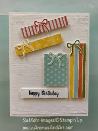 This adorable duo is all dressed up and ready to make the top of your cake more charming than a raft of baby otters holding hands. Stampin Up Sale Happy Birthday Presents Aromas And Art Birthday Cards For Girlfriend Belated Birthday Card Cool Birthday Cards