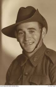 Studio portrait of N297433 Private Gordon Charles Ward. Ward was born in  Kentucky, NSW