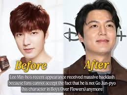 Lee Min-ho's recent appearance received massive backlash because fans  cannot accept the fact that he is not Go Jun-pyo (his character in Boys  Over Flowers) anymore 😢💔 On the evening of December