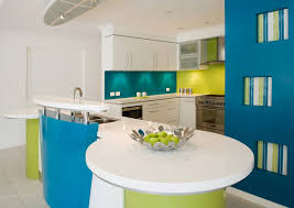 What Colors Make Blue With Contemporary Kitchen Also Colorful Kitchen Kitchen Island Lime Green Range Hood Tile Floors Turquoise Undercabinet Lighting Finefurnished Com The most common lime green kitchen material is cotton.