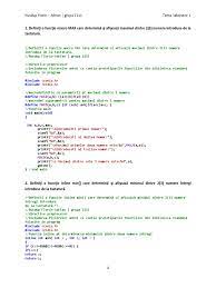 Determine linia (liniile) din matrice care contin cele mai multe elemente nenule. Laborator 1 Tehnici De Programare Etti Sem2