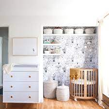 Sharing a room with baby can be challenging. How To Create A Tiny Nursery In A Master Bedroom Lonny