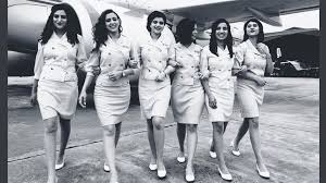A decade that marked the beginning of another life long affair, one with his wife. 150 Years Of Tatas Vistara Pays Tribute To Jrd Tata Air Hostesses Sport Tata Air Lines Retro Uniform Zee Business