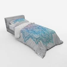 Today's the day the fabrics start to bloom into the pieced design on the quilted cushion cover. 3d Lotus And Sun Duvet Cover Bedding Set Bohemian Quilt Cover Pillowcase 3 Piece Duvet Covers Bedding Sets Patterer Home Garden