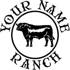 Angus Cow Cattle Ranch Decal Custom Made With Your Farm Name Cattle Ranching Custom Vinyl Decal Cow Clipart