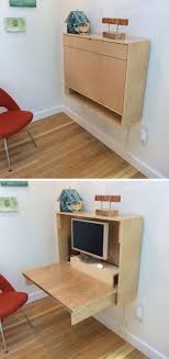 Natural wood may display small splits, knots, or other organic features that will add character to your piece without affecting its quality or performance. 16 Wall Mounted Desk Ideas That Are Great For Small Spaces Desks For Small Spaces Furniture For Small Spaces Wall Desk