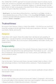 The Six Pillars Of Character Trustworthiness Respect Responsibility Fairness Caring Citizenshi Pillars Of Character Character Worksheets Character Counts