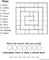Some of the results will surprise you. Spiral Anagram Puzzle Worksheets Activities Sand Worksheets Enchantedlearning Com