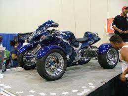Suzuki Hayabusa 4 Wheeler Trike Motorcycle Custom Sport Bikes Futuristic Motorcycle