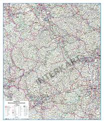 Strassenkarte Rheinland Pfalz Saarland 85 X 100cm