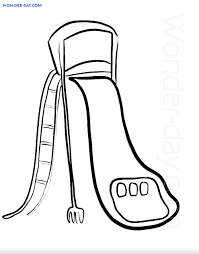 Fun glitter playground jungle gym and slide coloring and drawing for kids how to draw playset. The Extra Slide Coloring Pages Free Coloring Pages