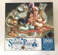 This 1000 piece puzzle features aladdin and jasmine in their iconic scene in the 1992 classic film. Disney Parks Aladdin Jasmine 25th Anniversary 1000 Piece Signature Jigsaw Puzzle