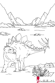 Stegosaurus (/ˌstɛɡəˈsɔːrəs/), from greek stegos (στέγος), which means roof, and sauros (σαῦρος), which means lizard, is a genus of herbivorous thyreophoran dinosaur. Ausmalbilder Dinosaurier Pdf Zum Ausdrucken Kribbelbunt