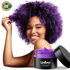 Smart beauty hair coloring kits use. Amazon Com Urbanx Washable Hair Coloring Wax Material Unisex Color Dye Styling Cream Natural Hairstyle Pomade Temporary Party Cosplay Natural Ingredients Purple Beauty