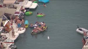 Both responding boats were small, like under 20 feet. High Water Levels In Lake St Clair Affecting Jobbie Nooner The Midwest S Largest Boat Party