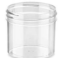 Clear Round Wide-Mouth Plastic Jars Bulk Pack - 2 oz, Jars Only