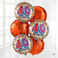 Order delicious cakes and flowers for birthday on same day from ferns n petals. 40th Birthday Balloon Bouquet Balloon Bouquet 40th Birthday Balloons Birthday Balloons