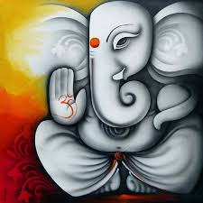 Artistic Ganpati Photo Black And White Beautiful Ganesha Painting By K Prakash Indianart Art Artist Artgallery Ganesha Painting Ganesh Elephan Ganesha Painting Ganesha Drawing Ganesha Art