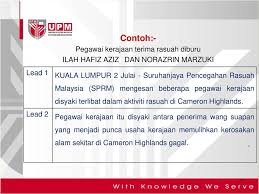 Saya ingin memberi contoh kes terbaru melibatkan projek naik taraf jalan di sarawak. Unit 4 Penulisan Berita Khusus Dan Format Penulisan Berita Ppt Download