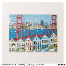 Completed puzzle is 46.6 x 33.3. San Francisco Ca The City By The Bay Jigsaw Puzzle Zazzle Com In 2021 Photo Jigsaw Puzzle Jigsaw Puzzles Jigsaw