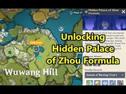 Unlocking Hidden Palace Of Zhou Formula Puzzle Near Wuwang Hill And Qingce Village Genshin Impact Youtube