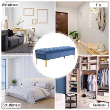 Doch in verbindung mit silber verbreitet sie eine elegante und mit weiß eine maritime note. Ihr 24h Gartenmobel Shop Sitzbank Bettbank Schuhbank Erhohte Beine Schlafzimmer Samt Dunkelblau